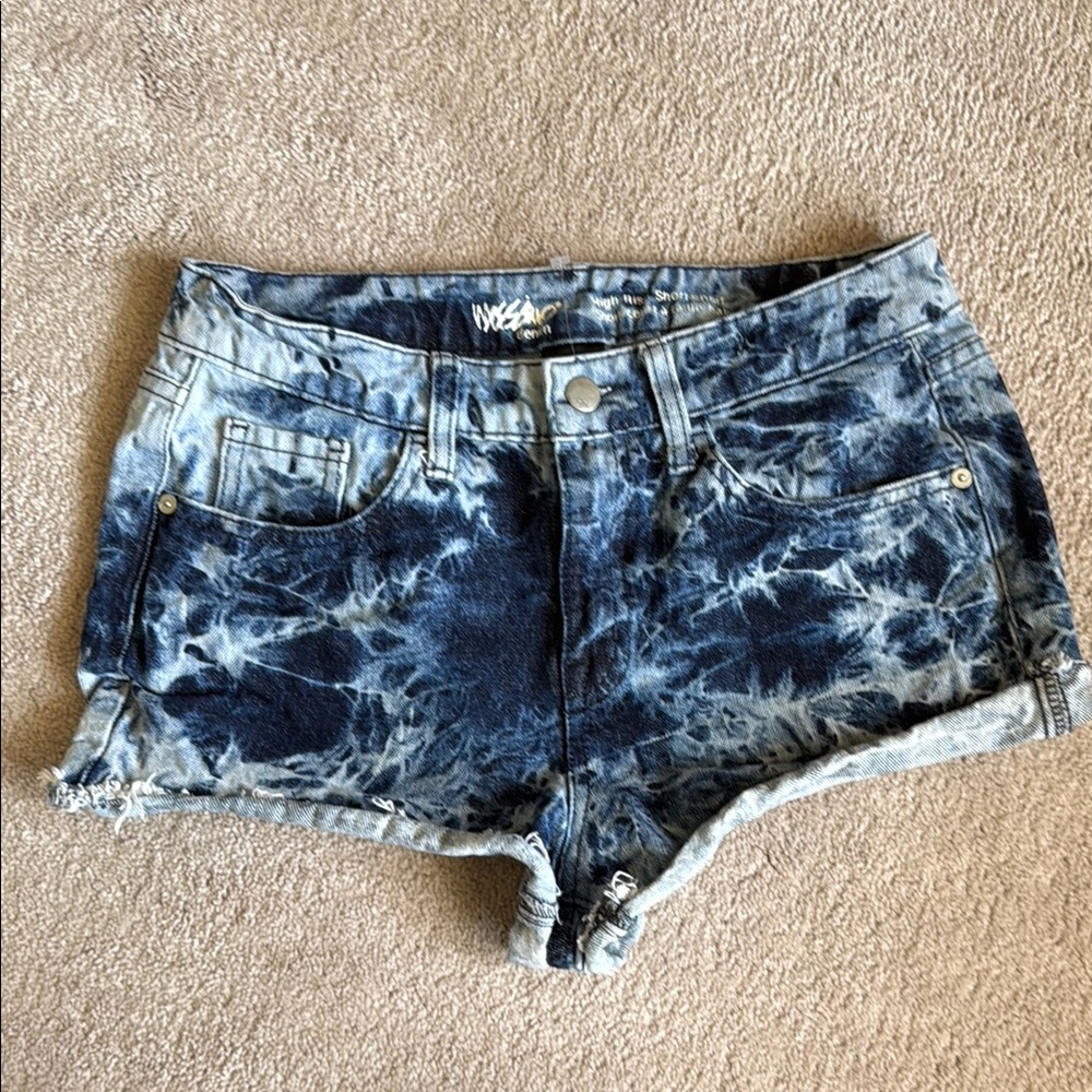Wild Fable Blue Tie-Dye Jean Shorts by Mossimo Size 6